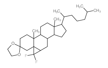 5β,6β-Difluormethylencholestan-3-on-3-aethylenacetal结构式