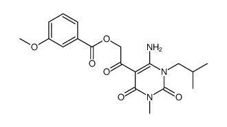 [2-[4-amino-1-methyl-3-(2-methylpropyl)-2,6-dioxopyrimidin-5-yl]-2-oxoethyl] 3-methoxybenzoate Structure