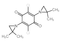 2,5-Cyclohexadiene-1,4-dione,2,5-dichloro-3,6-bis(2,2-dimethyl-1-aziridinyl)- structure