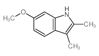 6-甲氧基-2,3-二甲基吲哚结构式