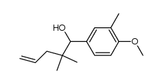 1-(4-methoxy-3-methylphenyl)-2,2-dimethylpent-4-en-1-ol结构式