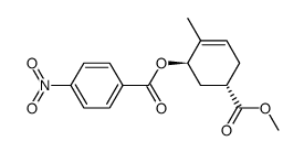 (4S,6R)-1-methyl-6-(4'-nitrobenzoyloxy)-4-(methoxycarbonyl)cyclohexene结构式