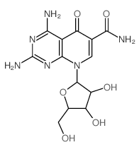 3,5-diamino-10-[3,4-dihydroxy-5-(hydroxymethyl)oxolan-2-yl]-7-oxo-2,4,10-triazabicyclo[4.4.0]deca-1,3,5,8-tetraene-8-carboxamide Structure