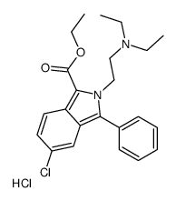 ethyl 5-chloro-2-[2-(diethylamino)ethyl]-3-phenylisoindole-1-carboxylate,hydrochloride结构式