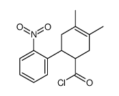 3,4-dimethyl-6-(2-nitrophenyl)cyclohex-3-ene-1-carbonyl chloride结构式