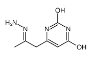 6-(2-hydrazinylidenepropyl)-1H-pyrimidine-2,4-dione结构式