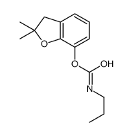 (2,2-dimethyl-3H-1-benzofuran-7-yl) N-propylcarbamate结构式