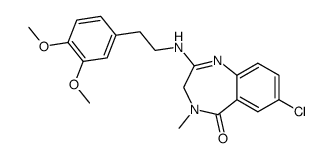 7-chloro-2-(3,4-dimethoxy-phenethylamino)-4-methyl-3,4-dihydro-benzo[e][1,4]diazepin-5-one结构式