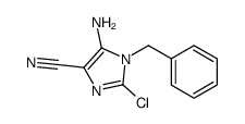 5-amino-1-benzyl-2-chloroimidazole-4-carbonitrile Structure