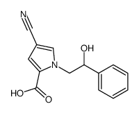 4-cyano-1-(2-hydroxy-2-phenylethyl)pyrrole-2-carboxylic acid结构式