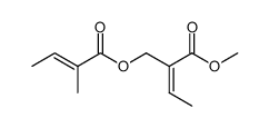 (E)-2-Methyl-but-2-enoic acid (Z)-2-methoxycarbonyl-but-2-enyl ester结构式