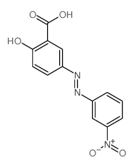 Benzoic acid,2-hydroxy-5-[2-(3-nitrophenyl)diazenyl]- Structure