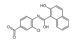 N-(2-chloro-4-nitrophenyl)-2-hydroxynaphthalene-1-carboxamide结构式