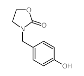 3-[(4-hydroxyphenyl)methyl]oxazolidin-2-one Structure