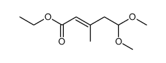 (E)-5,5-dimethoxy-3-methyl-pent-2-enoic acid ethyl ester结构式