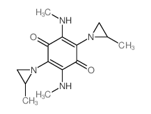 2,5-Cyclohexadiene-1,4-dione,2,5-bis(methylamino)-3,6-bis(2-methyl-1-aziridinyl)-结构式