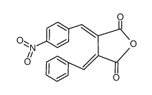 3-[1-(4-Nitro-phenyl)-meth-(E)-ylidene]-4-[1-phenyl-meth-(E)-ylidene]-dihydro-furan-2,5-dione Structure