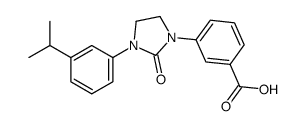 3-[2-oxo-3-(3-propan-2-ylphenyl)imidazolidin-1-yl]benzoic acid结构式