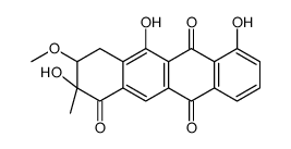 3,4-Dihydro-2,5,7-trihydroxy-3-methoxy-2-methyl-1,6,11(2H)-naphthacenetrione结构式