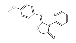 2-(4-methoxyphenyl)imino-3-pyridin-2-yl-1,3-thiazolidin-4-one Structure