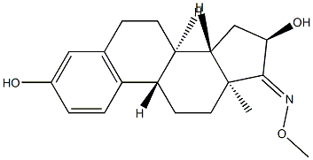 3,16α-Dihydroxy-1,3,5(10)-estratrien-17-one O-methyl oxime结构式