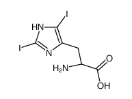 (2S)-2-amino-3-(2,4-diiodo-1H-imidazol-5-yl)propanoic acid Structure