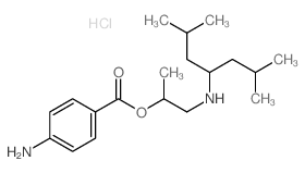 1-(2,6-dimethylheptan-4-ylamino)propan-2-yl 4-aminobenzoate structure