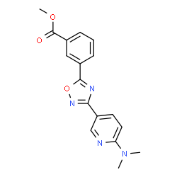 Benzoic acid, 3-[3-[6-(dimethylamino)-3-pyridinyl]-1,2,4-oxadiazol-5-yl]-, methyl ester结构式