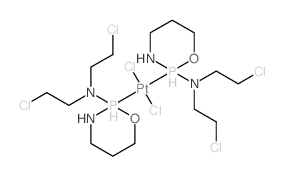 N,N-bis(2-chloroethyl)-1-oxa-3-aza-2-phosphoniacyclohexan-2-amine; dichloroplatinum Structure