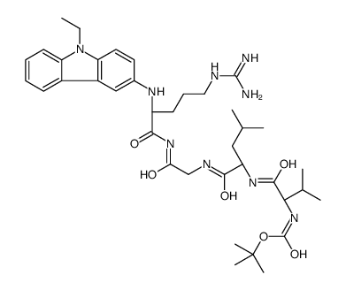 tert-butyloxycarbonyl-valyl-leucyl-glycyl-arginine-3-amino-9-ethylcarbazole picture