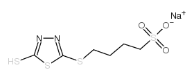 4-(5-巯代-4,5-二氢-1,3,4-噻二唑-2-基硫基)丁烷磺酸钠盐结构式