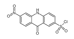 6-nitro-9-oxo-9,10-dihydro-acridine-2-sulfonyl chloride Structure