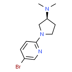 [(S)-1-(5-bromopyridin-2-yl)pyrrolidin-3-yl]dimethylamine structure