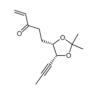 5-((4S,5R)-2,2-Dimethyl-5-prop-1-ynyl-[1,3]dioxolan-4-yl)-pent-1-en-3-one Structure