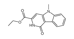 oxo-1 dihydro-1,2 methyl-5 ethoxycarbonyl-3 <5H> pyrido<4,3-b>indole Structure