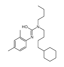 1-butyl-1-(4-cyclohexylbutyl)-3-(2,4-dimethylphenyl)urea结构式