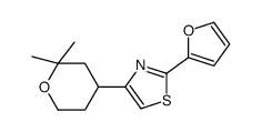 4-(2,2-dimethyloxan-4-yl)-2-(furan-2-yl)-1,3-thiazole结构式