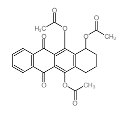 5,12-Naphthacenedione,6,7,11-tris(acetyloxy)-7,8,9,10-tetrahydro- Structure