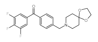 4'-[8-(1,4-DIOXA-8-AZASPIRO[4.5]DECYL)METHYL]-3,4,5-TRIFLUOROBENZOPHENONE structure