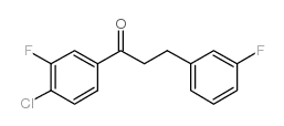 4'-CHLORO-3'-FLUORO-3-(3-FLUOROPHENYL)PROPIOPHENONE结构式