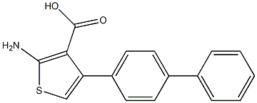 2-Amino-4-biphenyl-4-yl-thiophene-3-carboxylic acid Structure