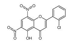 2-(2-chlorophenyl)-5-hydroxy-6,8-dinitrochromen-4-one Structure