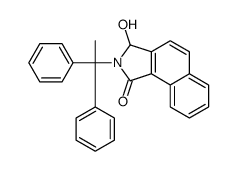 2-(1,1-diphenylethyl)-3-hydroxy-3H-benzo[g]isoindol-1-one结构式