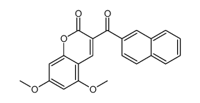 5,7-dimethoxy-3-(naphthalene-2-carbonyl)chromen-2-one结构式