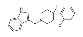 3-[[4-(2-chlorophenyl)-4-fluoropiperidin-1-yl]methyl]-1H-indole结构式