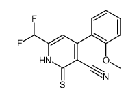 3-Pyridinecarbonitrile, 6-(difluoromethyl)-1,2-dihydro-4-(2-methoxyphenyl)-2-thioxo结构式