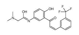 2-(dimethylamino)-N-[4-hydroxy-3-[1-oxo-3-[3-(trifluoromethyl)phenyl]allyl]phenyl]acetamide结构式