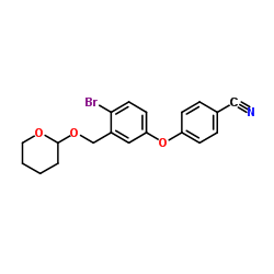 4-[4-溴-3-[[(四氢-2H-吡喃-2-基)氧基]甲基]苯氧基]苯甲星空app结构式