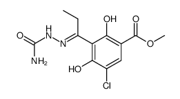 5-chloro-2,4-dihydroxy-3-(1-semicarbazono-propyl)-benzoic acid methyl ester结构式