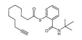 S-2-(tert-butylcarbamoyl)phenyl dec-9-ynethioate Structure